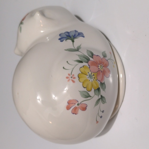 Vintage Porcelain White Kitty Cat Trinket Dish - Japan - Picture 6 of 11